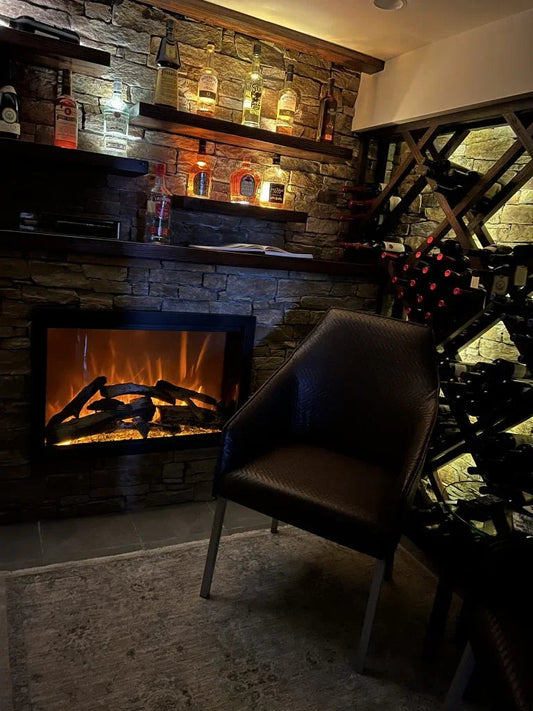 Amantii TRD-33-BESPOKE Traditional 33 inch built in Indoor Outdoor Electric Insert Fireplace