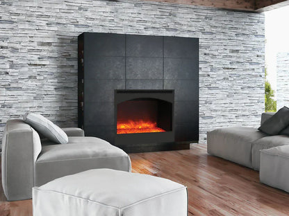 Amantii Zero Clearance ZECL-31-3228-STL 31 inch Built-in Electric Fireplace