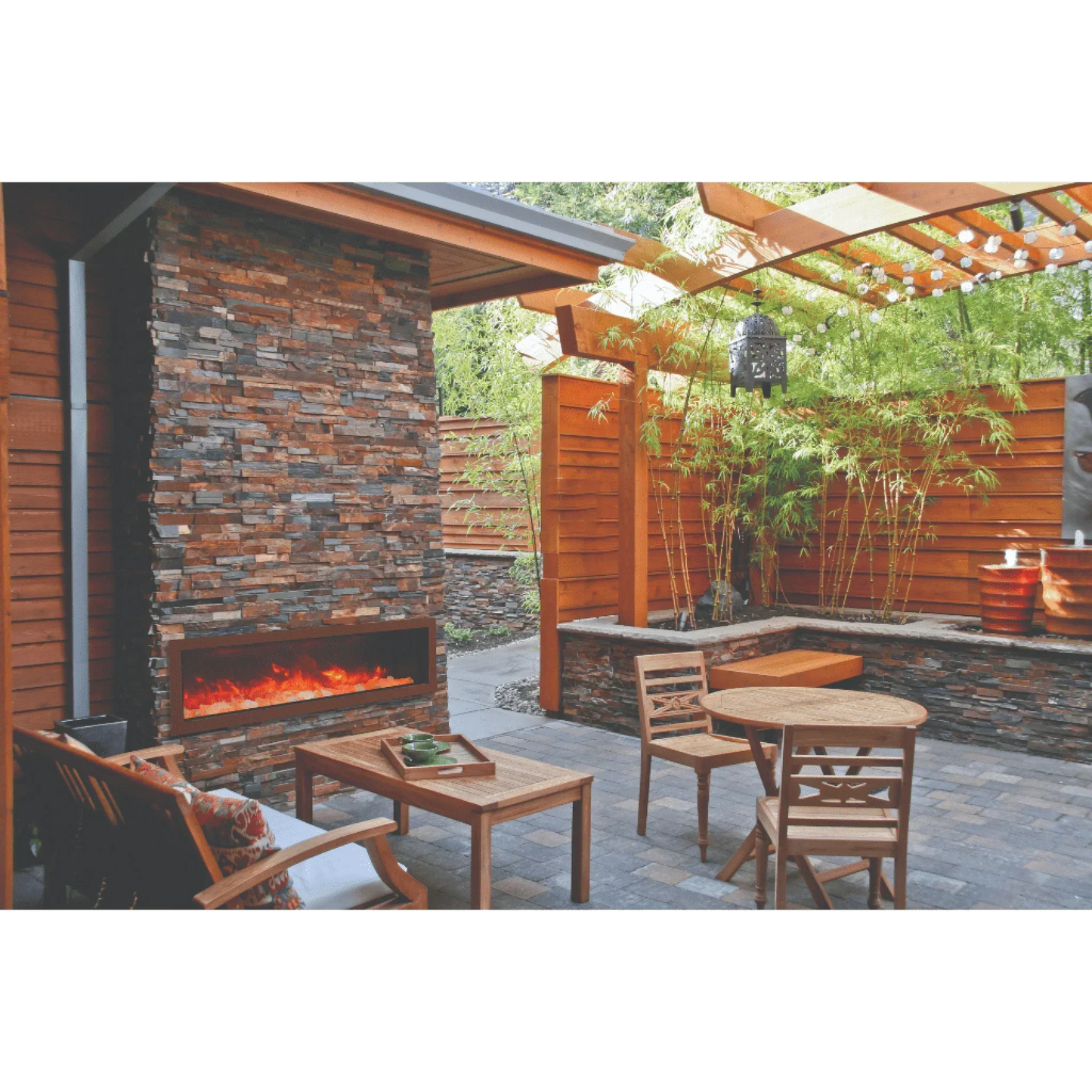Amantii 40" Panorama Deep Lumina Indoor or Outdoor Electric Fireplace