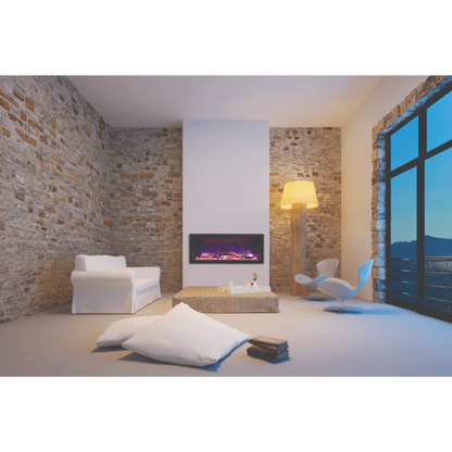 Amantii 40" Panorama Deep Lumina Indoor or Outdoor Electric Fireplace