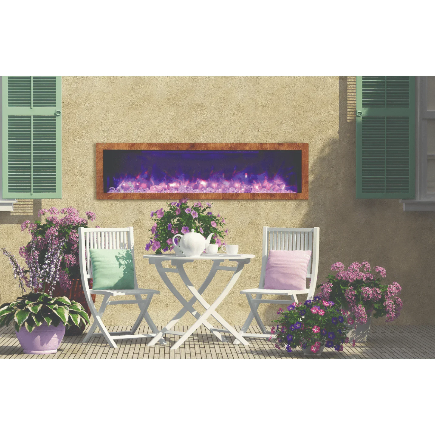 Amantii 40" Panorama Deep Lumina Indoor or Outdoor Electric Fireplace