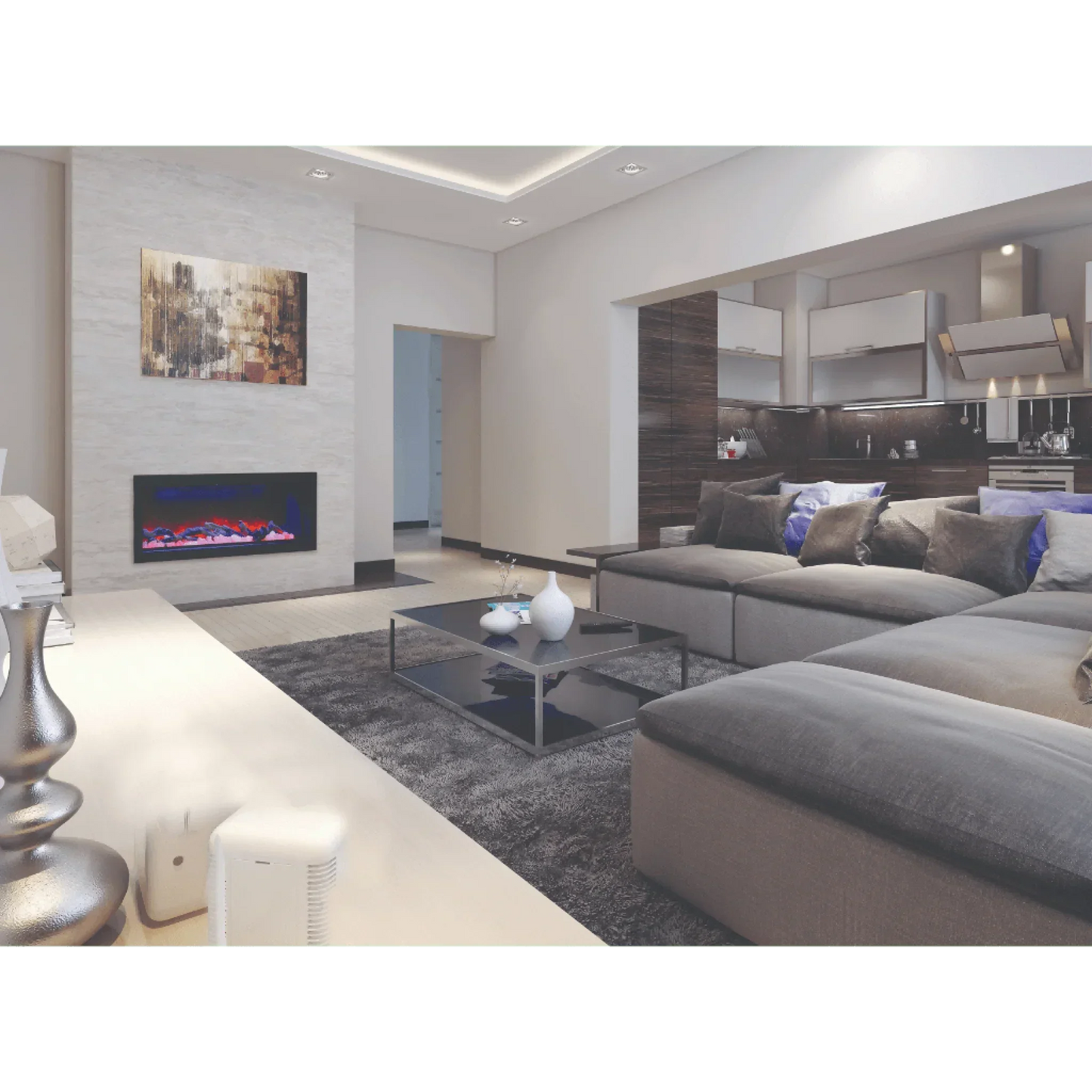 Amantii 40" Panorama Deep Lumina Indoor or Outdoor Electric Fireplace