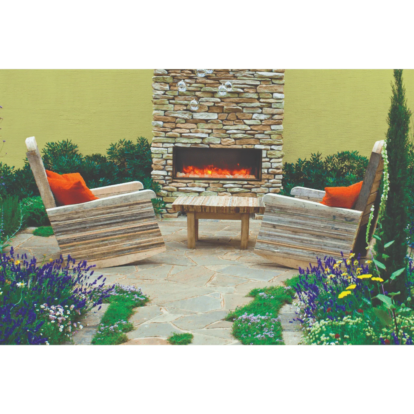 Amantii 40" Panorama Deep Lumina Indoor or Outdoor Electric Fireplace
