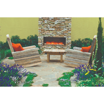 Amantii 40" Panorama Deep Lumina Indoor or Outdoor Electric Fireplace