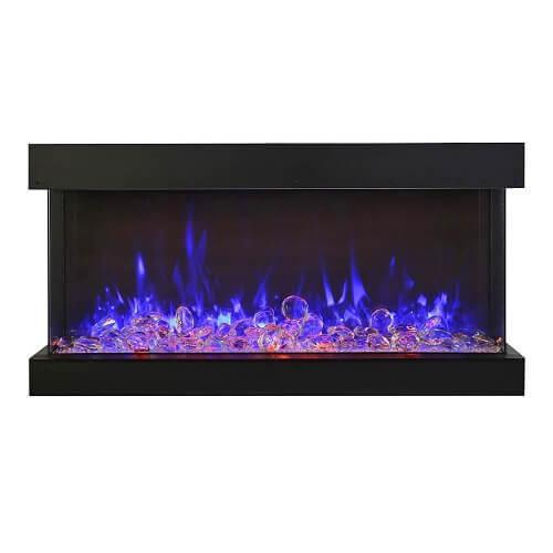 Amantii Tru View Extra Tall Lumina 88″ Indoor / Outdoor 3 Sided Smart Electric Fireplace (88-TRV-XT-XL-LUMINA)