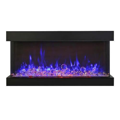 Amantii Tru View Extra Tall Lumina 88″ Indoor / Outdoor 3 Sided Smart Electric Fireplace (88-TRV-XT-XL-LUMINA)