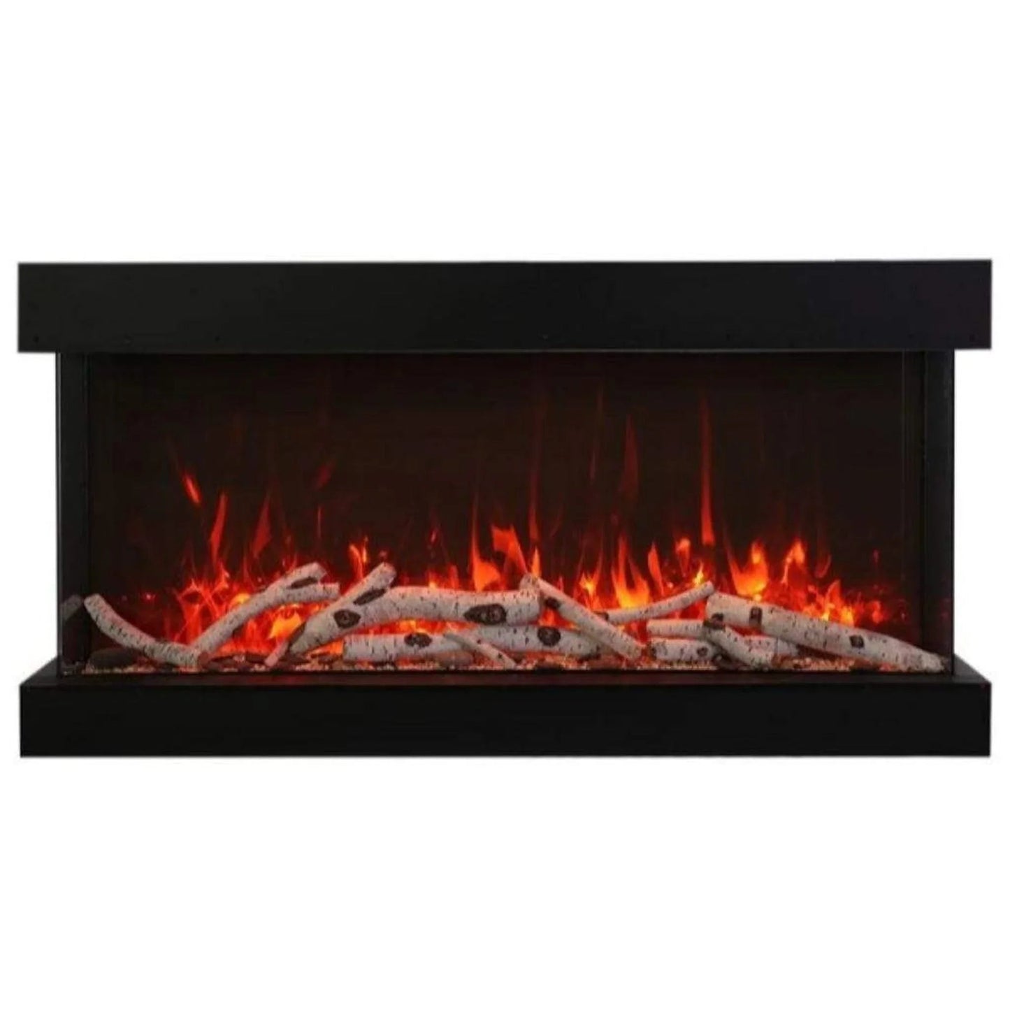 Amantii Tru-View XL XT 40" Three-Sided Indoor/Outdoor Electric Fireplace with Multi-Color Flames