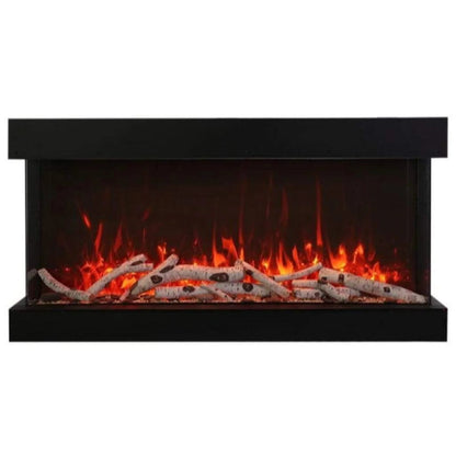 Amantii Tru-View XL XT 50" Three-Sided Electric Fireplace with Designer Media Kit