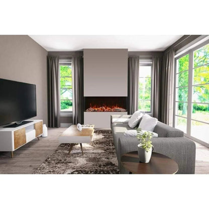 Amantii Tru-View XL XT 60" Three-Sided Electric Fireplace for Indoor or Outdoor Use