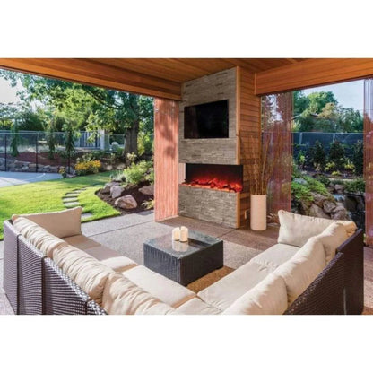 Amantii Tru-View XL XT 60" Three-Sided Electric Fireplace for Indoor or Outdoor Use