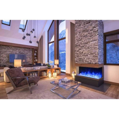 Amantii Tru-View XL XT 60" Three-Sided Electric Fireplace for Indoor or Outdoor Use