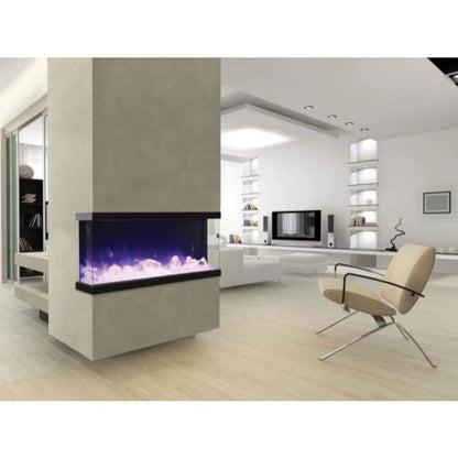 Amantii Tru-View XL XT 60" Three-Sided Electric Fireplace for Indoor or Outdoor Use