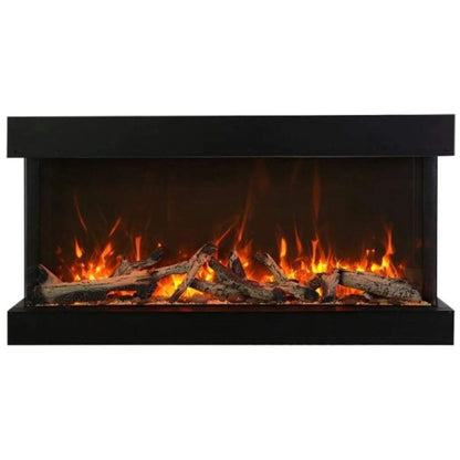 Amantii Tru-View XL XT 72" Three-Sided Indoor Outdoor Electric Fireplace with 22" Tall Viewing Area