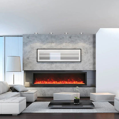 Amantii Panorama Deep Extra Tall 40 Inch Indoor Outdoor Electric Fireplace