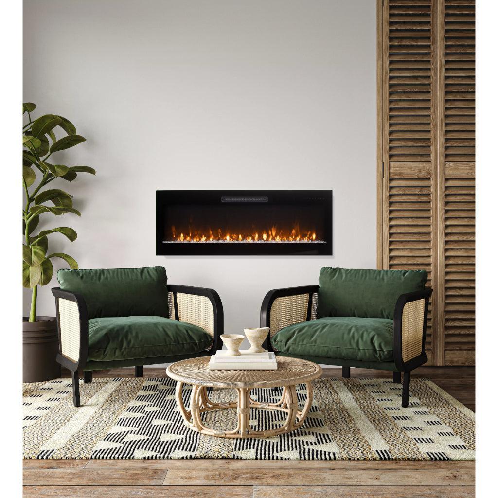 Amantii Fire & Ice Evolution 36" Linear Electric Fireplace with Frameless Display, WiFi & Multi-Color Flames