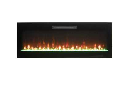 Amantii Fire & Ice Evolution 42" Linear Electric Fireplace with WiFi, Frameless Design & Multi-Color LED Flames