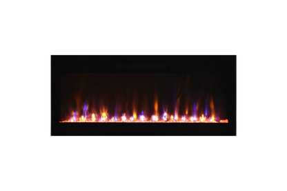 Amantii Fire & Ice Evolution 42" Linear Electric Fireplace with WiFi, Frameless Design & Multi-Color LED Flames