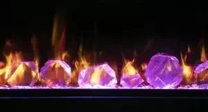 Amantii Symmetry Lumina 100" Smart Built-In Electric Fireplace – Indoor/Outdoor with LED Logset & Front Heat Vent