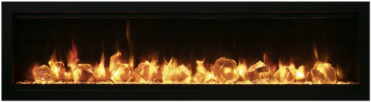 Amantii Symmetry Lumina 34" Indoor/Outdoor Smart Built-in Electric Fireplace with LED Logset