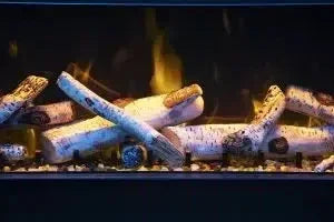 Amantii Symmetry Lumina 42" Smart Built-in Electric Fireplace for Indoor/Outdoor Use with Logset & Front Vent Heat