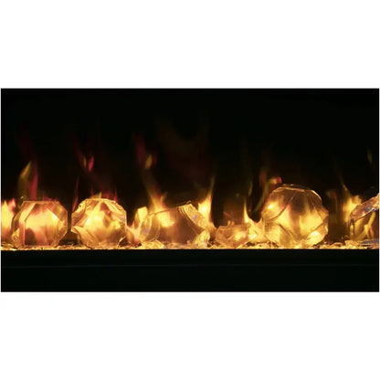 Amantii Symmetry Lumina 50" Smart Electric Fireplace with Front Vent Heat for Indoor/Outdoor Built-in Installation