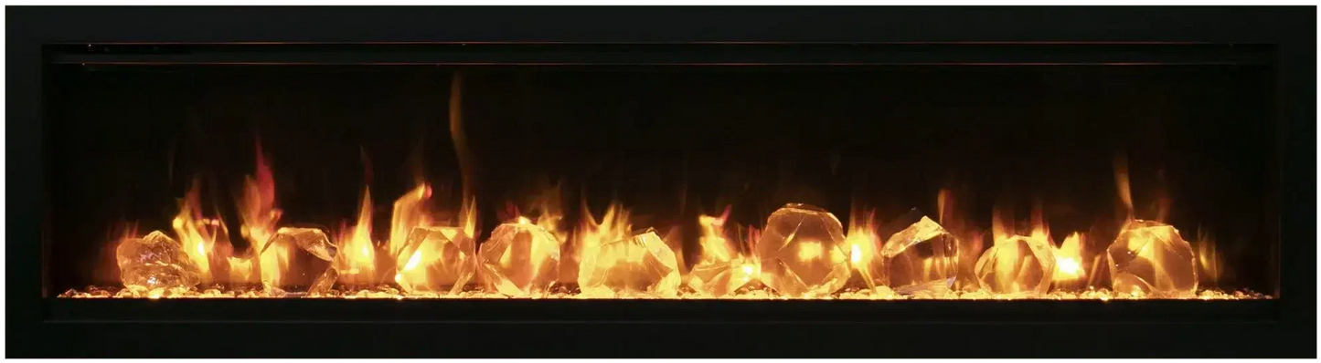 Amantii Symmetry Lumina 74" Built-in Smart Electric Fireplace with Silent Heater for Indoor/Outdoor Use