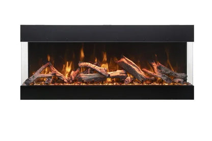 Amantii 75 Inch Tru View Bespoke Built-In Indoor / Outdoor 3 Sided Electric Fireplace
