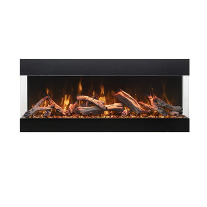 Amantii Tru View Bespoke 45" Three-Sided Indoor/Outdoor Electric Fireplace with Smart Controls