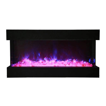 Amantii Tru-View XL Deep 50" Three-Sided Built-In Electric Fireplace for Indoor/Outdoor Use