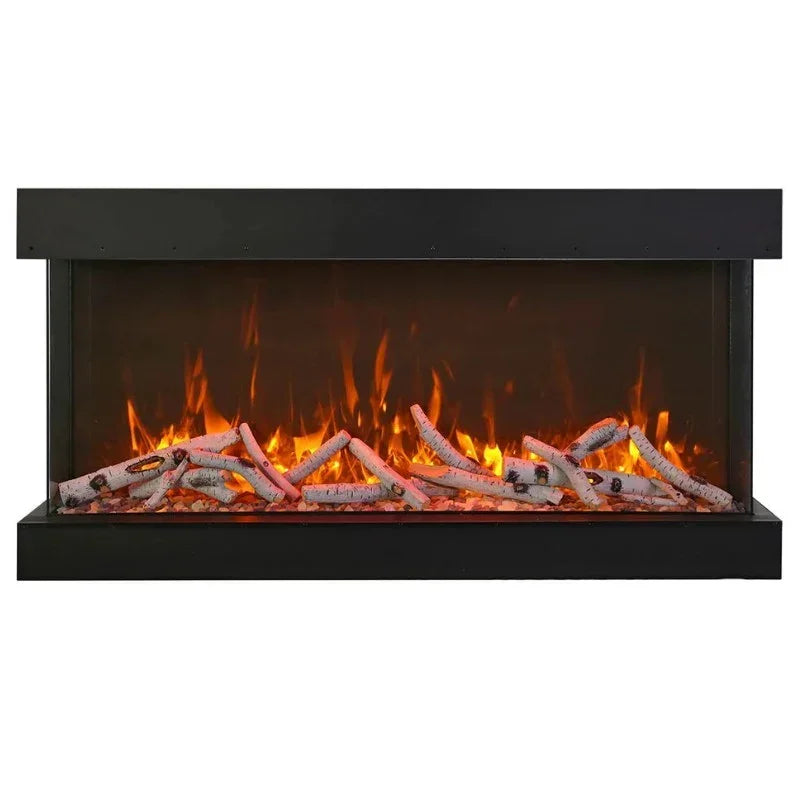 Amantii Tru View Extra Tall Lumina 88″ Indoor / Outdoor 3 Sided Smart Electric Fireplace (88-TRV-XT-XL-LUMINA)