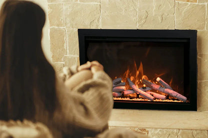 Amantii Traditional Bespoke 30-Inch Built-In Indoor/Outdoor Smart Electric Firebox Insert