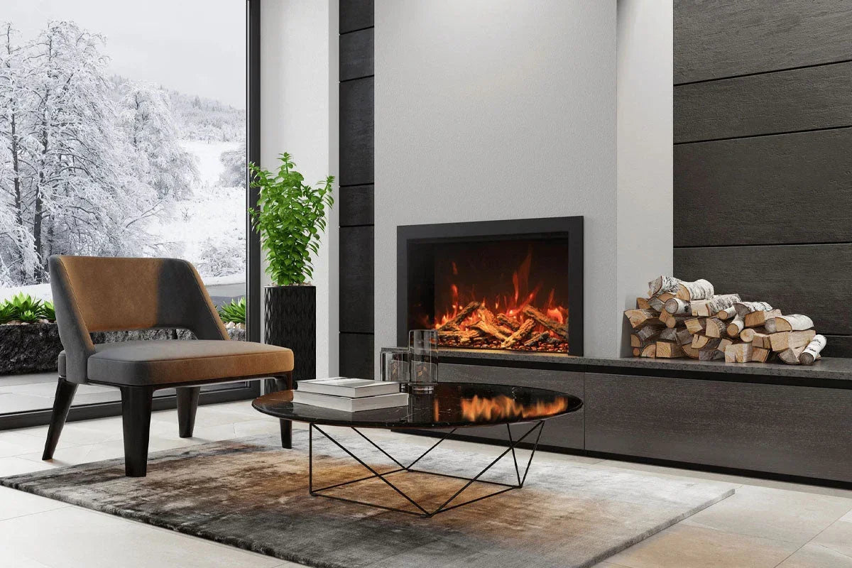 Amantii Traditional Bespoke 30-Inch Built-In Indoor/Outdoor Smart Electric Firebox Insert