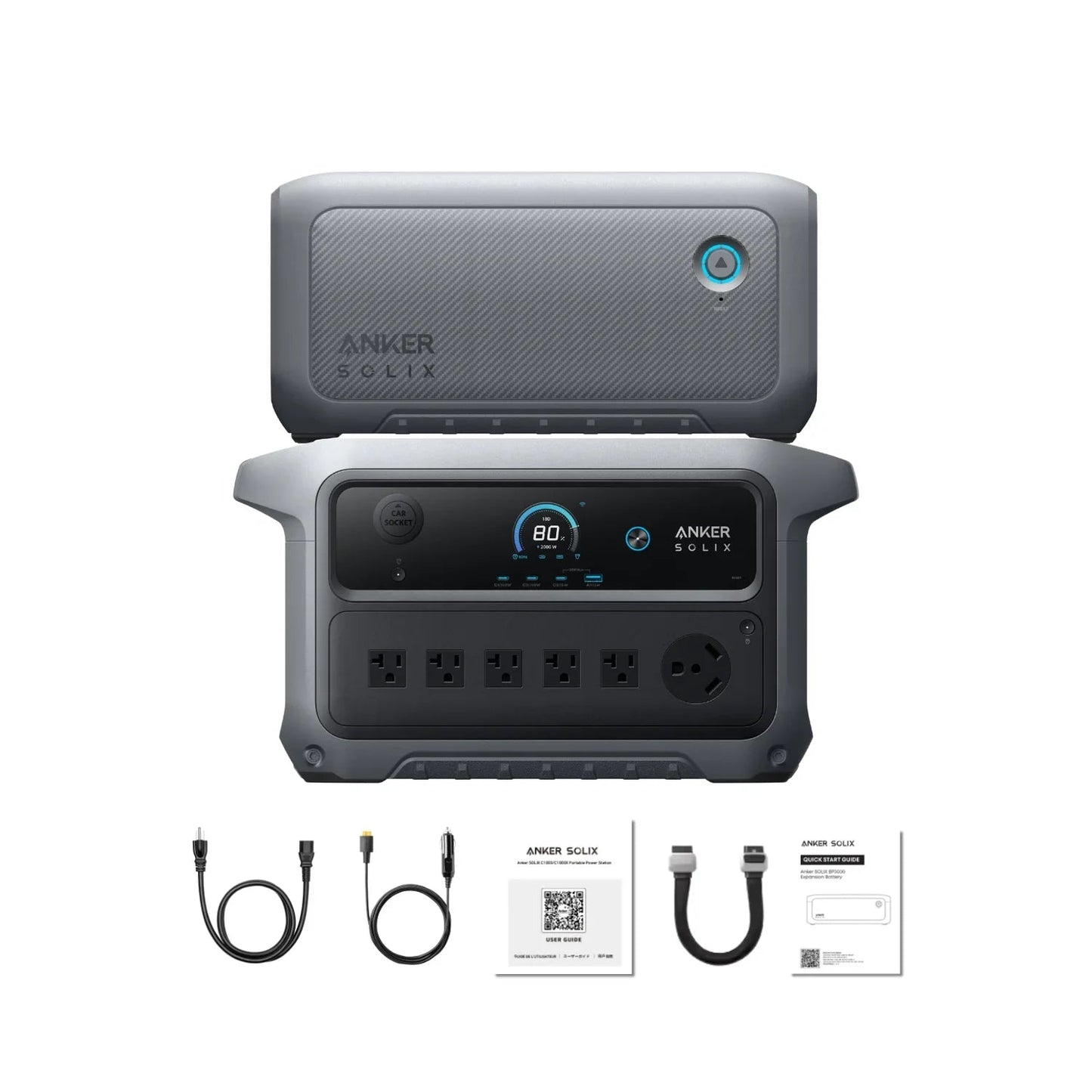 Anker SOLIX C2000 Gen 2 Portable Power Station | 2048Wh | 2400W | 800W Solar Input