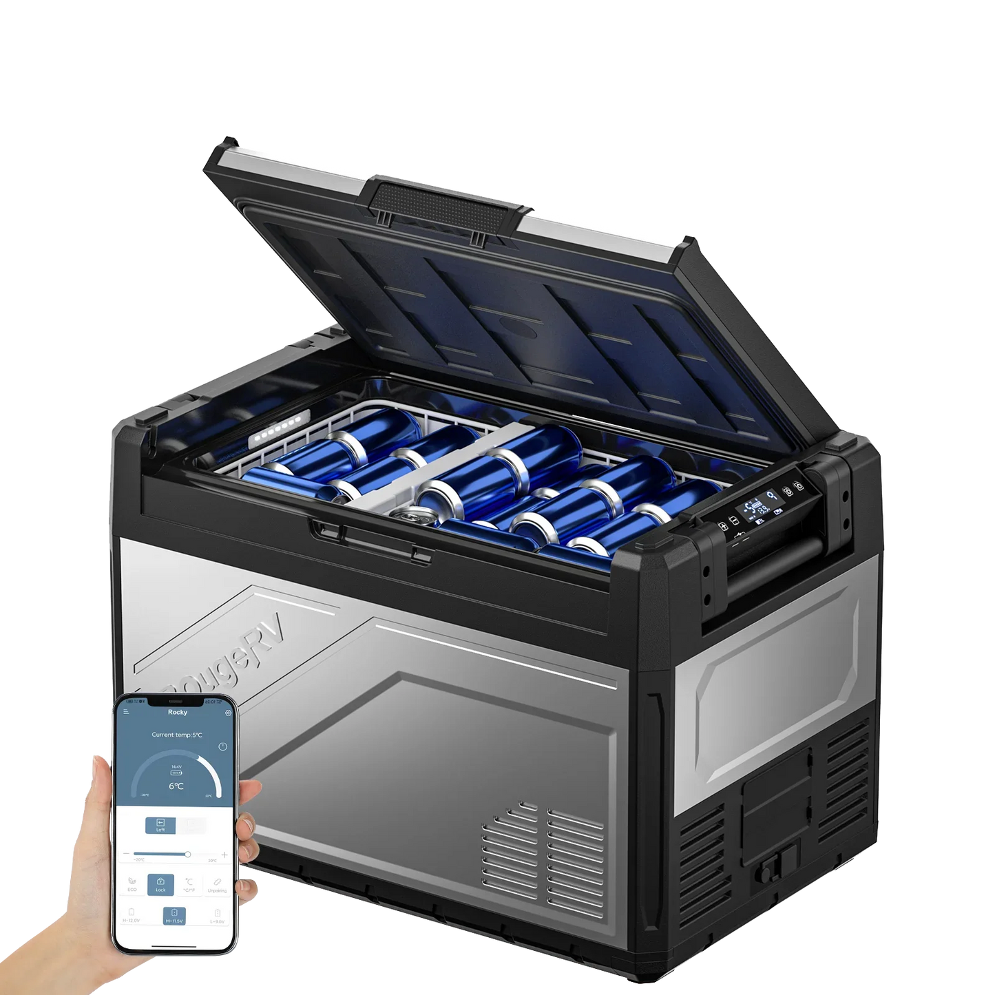 BougeRV ROVER2000 Semi-Solid Portable Power Station with ROCKY Metal Fridge