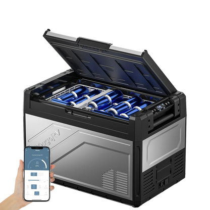 BougeRV ROVER2000 Semi-Solid Portable Power Station with ROCKY Metal Fridge