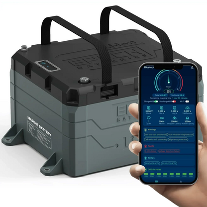 Epoch Batteries 48V 50Ah LiFePO4 Lithium Battery - Bluetooth, Heating, Waterproof