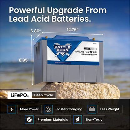 Battle Born 100Ah 12V LiFePO4 Deep Cycle Battery