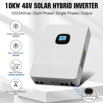 Eco-Worthy 10kw Complete Off-Grid Solar Power System | 20.48kWh to 61.44kWh Battery | 10000W 120/240V | 4920W to 14760W PV