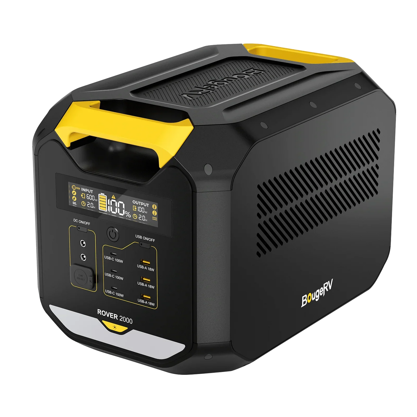 BougeRV ROVER2000 Semi-Solid Portable Power Station with ROCKY Metal Fridge