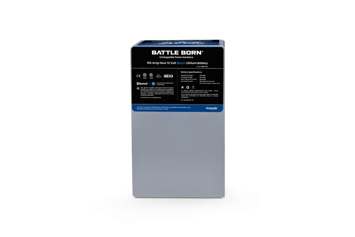 Battle Born 100Ah 12V GC2 Smart Heated LiFePO4 Deep Cycle Battery Kit