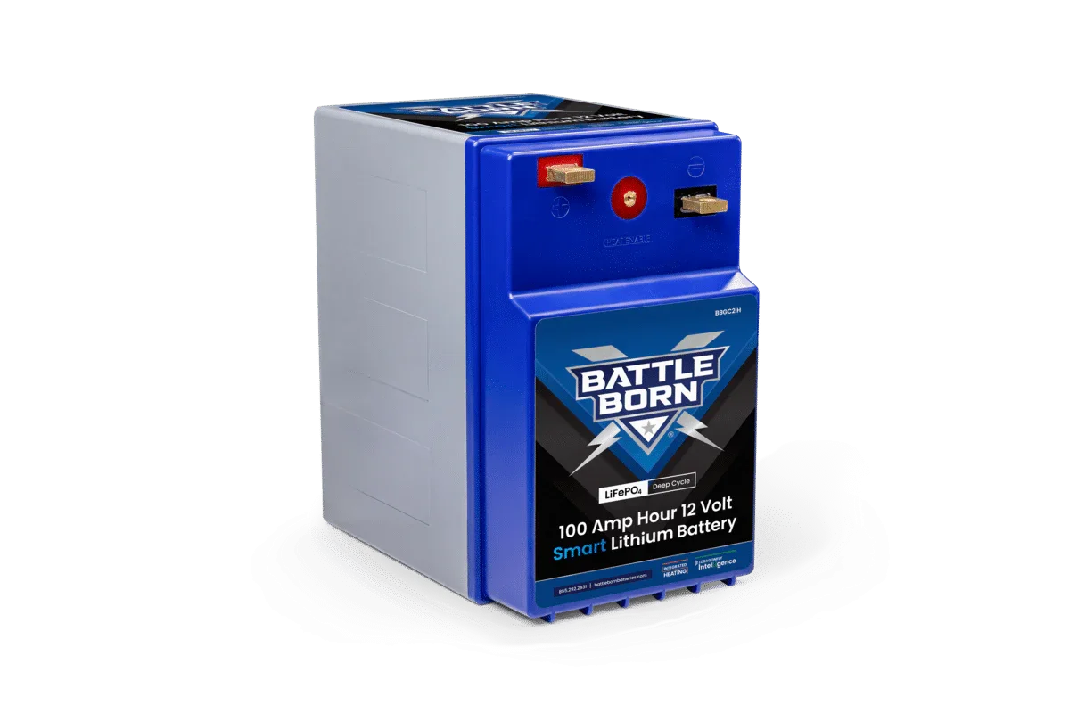 Battle Born 100Ah 12V GC2 Smart Heated LiFePO4 Deep Cycle Battery Kit