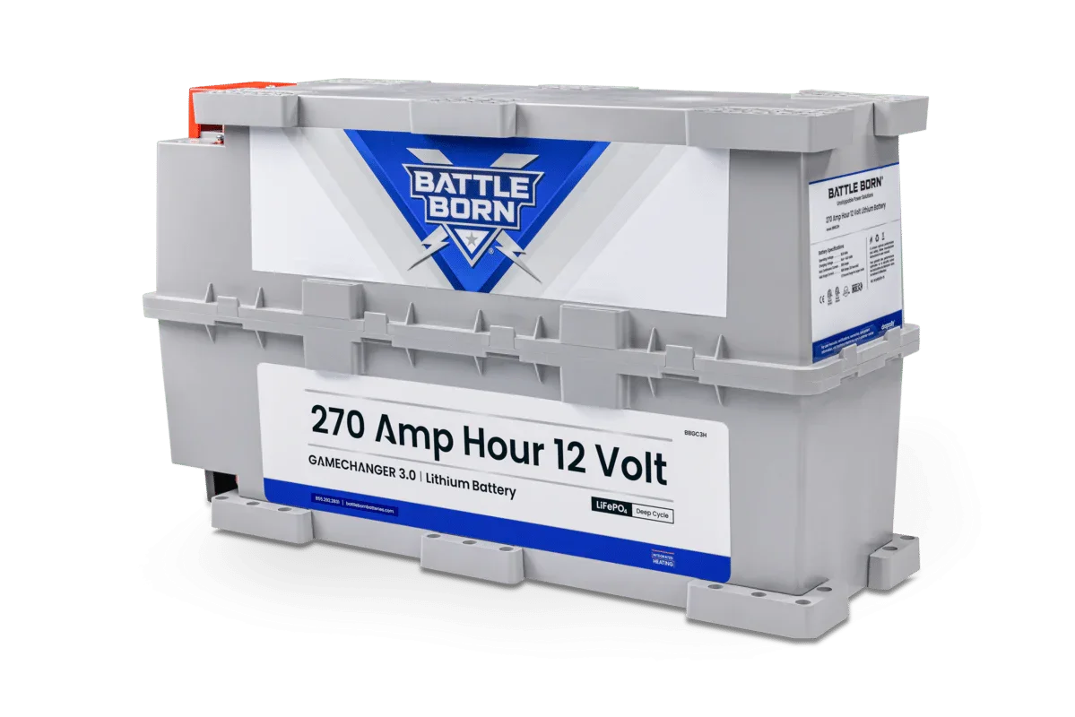 Battle Born 270Ah 12V GC3 LiFePO4 Heated Battery Kit