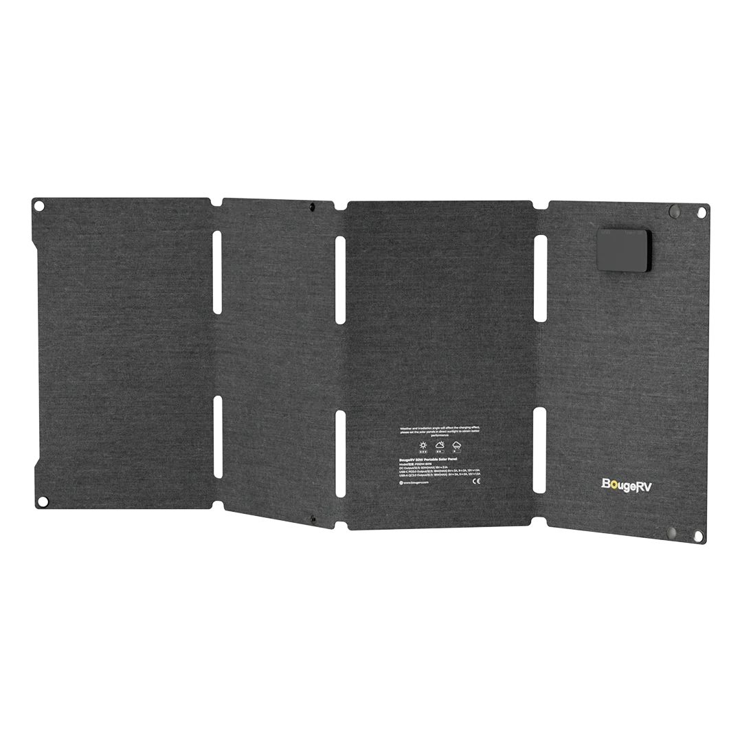 BougeRV 50W Fiberglass Flexible Portable Solar Panel