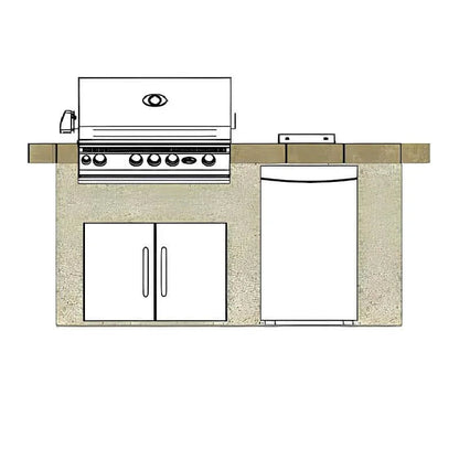 Cal Flame Pacifica Q 7 Ft. BBQ Grill Island - BBK701