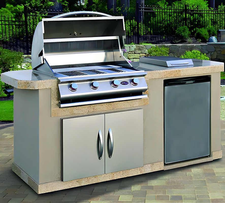 Cal Flame Pacifica Q 7 Ft. BBQ Grill Island - BBK701