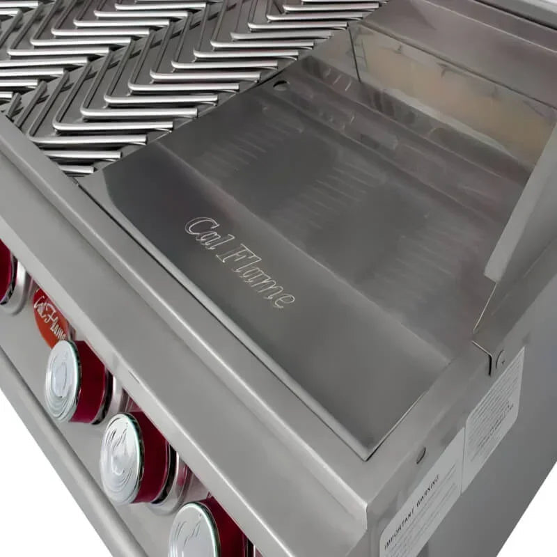 Cal Flame Top Gun Convection 40 Inch 5 Burner Built In Grill - BBQ19875CTG