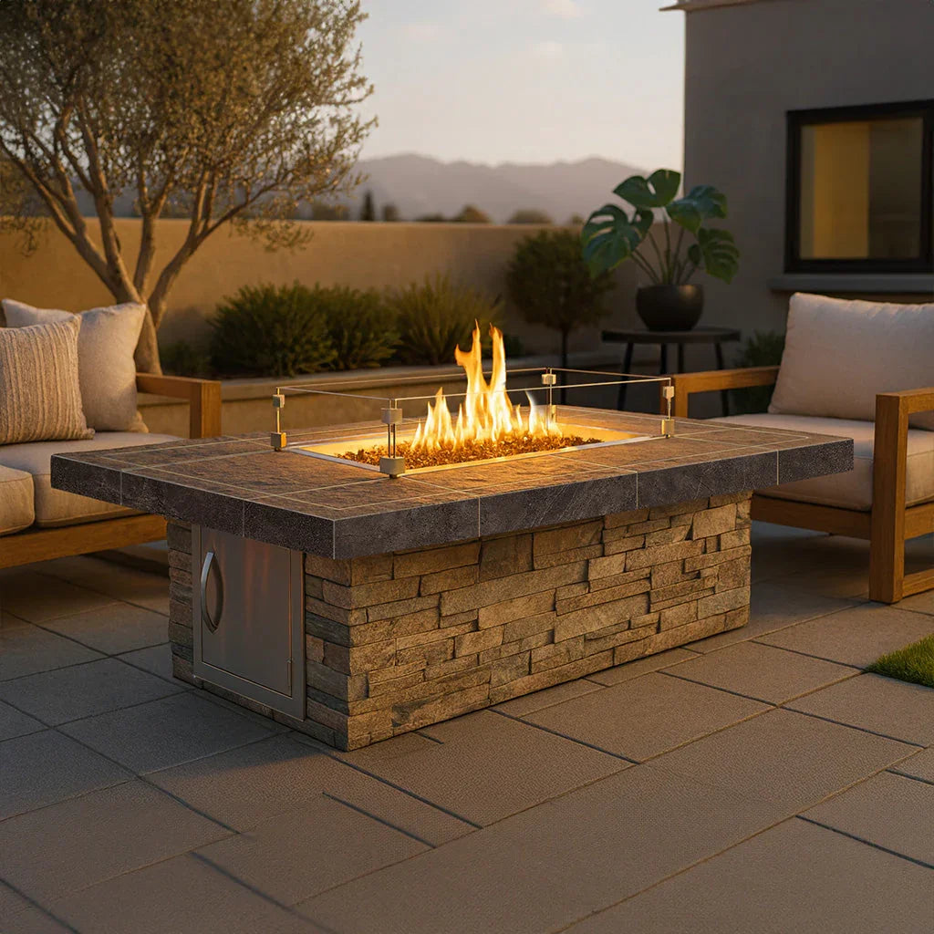 Cal Flame Mojave Modern Outdoor Gas Fire Pit FPT-RT601M
