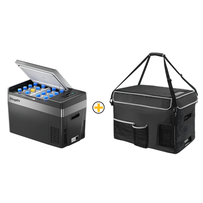 BougeRV 12V 30 Quart (28L) Portable Car Fridge Black