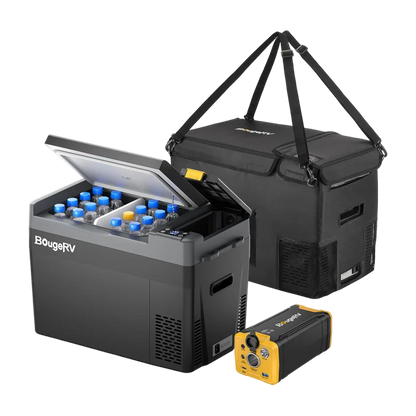 BougeRV CRPRO30 30 Quart 12V Portable Car Fridge Kit