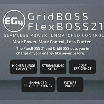 EG4 FlexBOSS21 16kw AC Hybrid Inverter | 48V Split Phase | 21kW PV Input